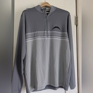 Men's Antigua Charcoal Quarter-Zip Pullover